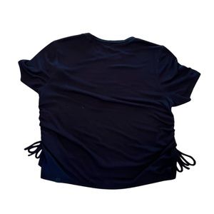 Lululemon ribbed black shirt t-shirt with side ties